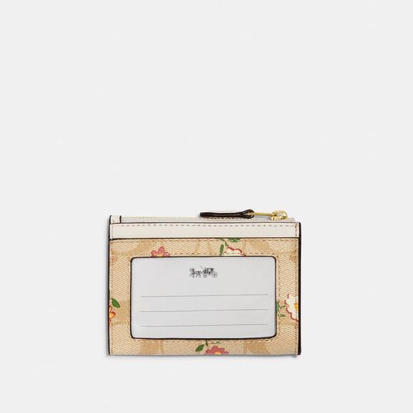 Mini Skinny Id Case In Signature Canvas With Nostalgic Ditsy Print - Picture 2 of 4
